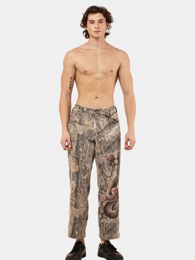 Realtree Camo Pants – Hand-Painted Snake Artwork thumbnail 2