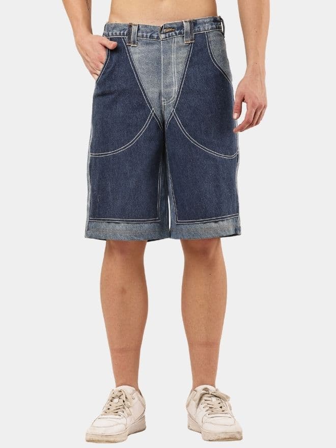 Custom Double Knee Denim Jorts — image 1 of 15