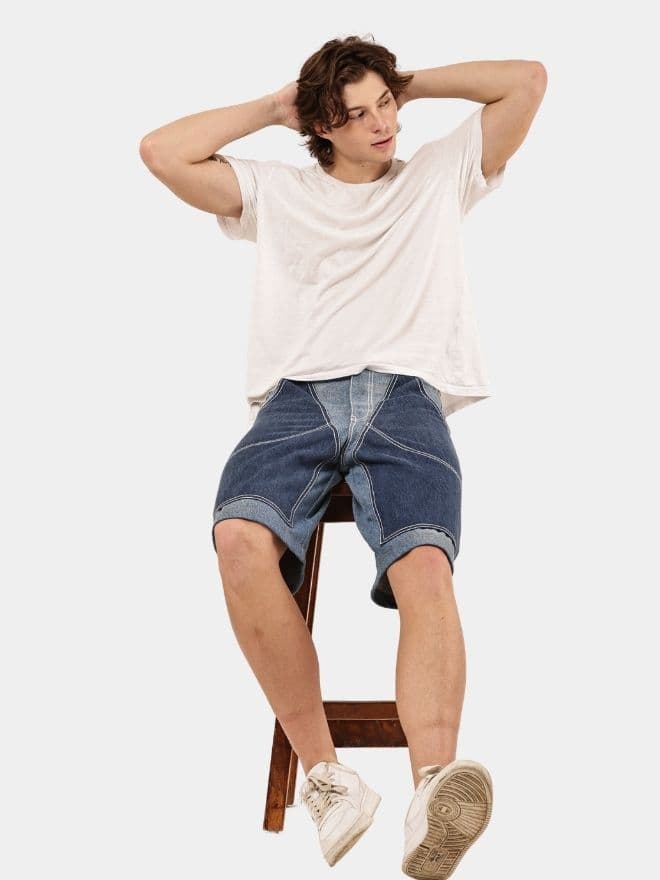 Custom Double Knee Denim Jorts thumbnail 2