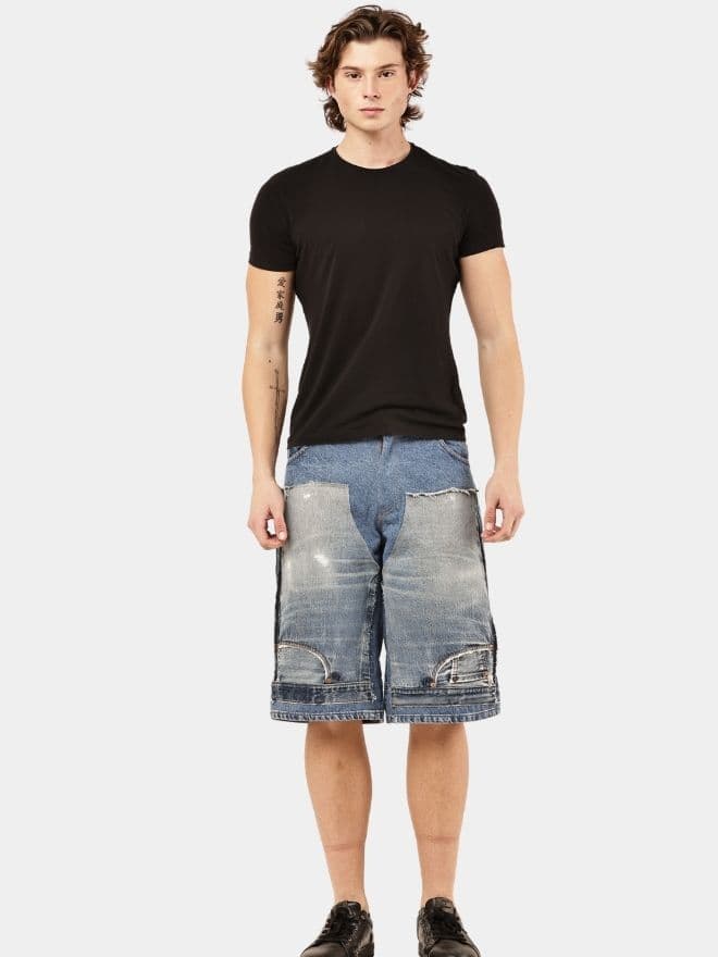 Reverse Waist Double Knee Jorts alternate