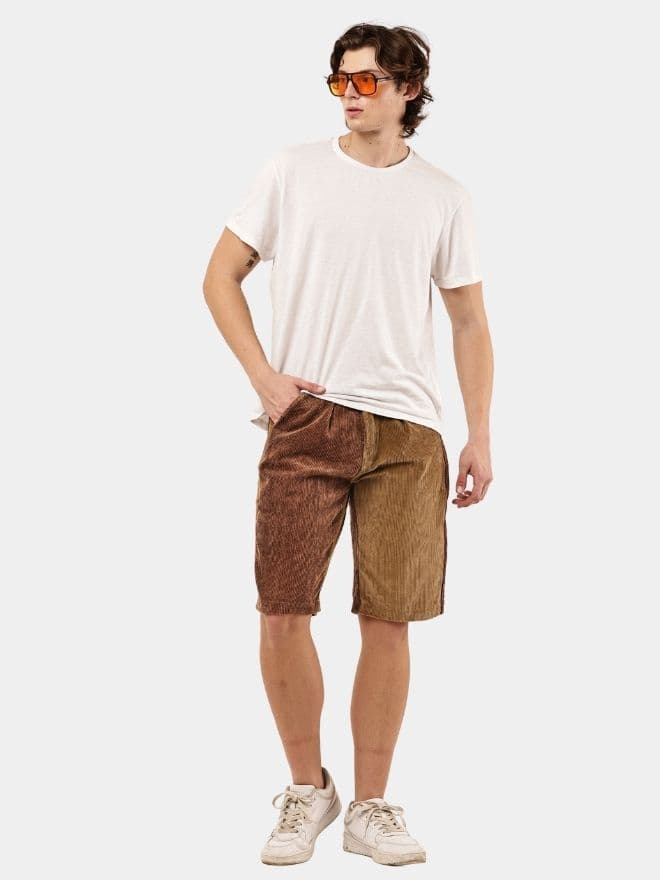 Corduroy Jorts – Beige Tonal thumbnail 2
