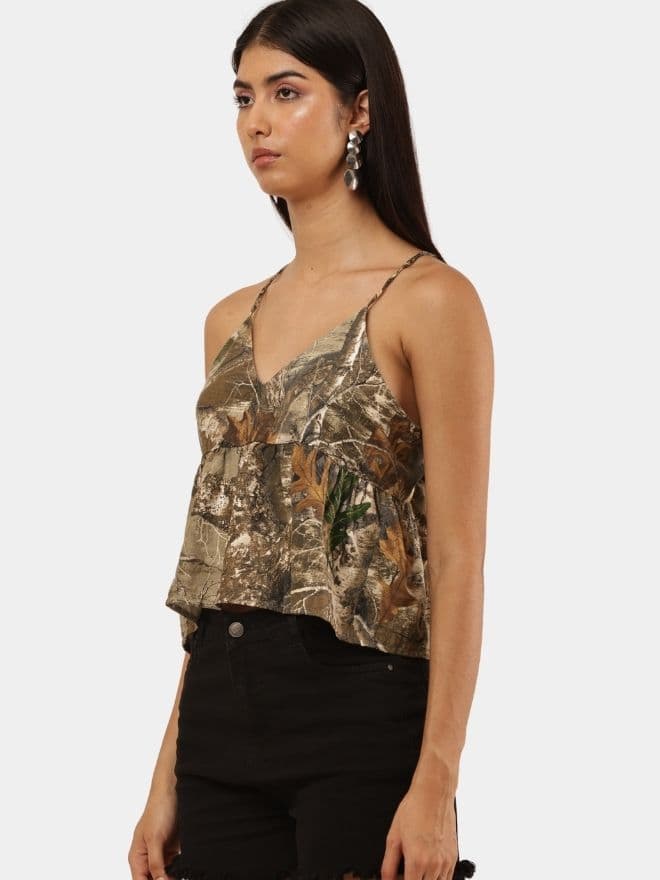 Realtree Camouflage Crop Top  Strappy Cami thumbnail 4