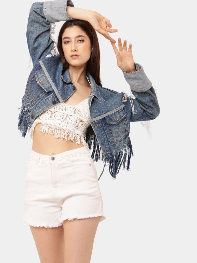 Fray Denim Jacket thumbnail 4