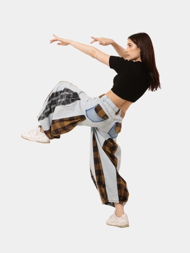 Balloon Harem Pant – Upcycled Denim & Cotton Baggy Trousers thumbnail 4
