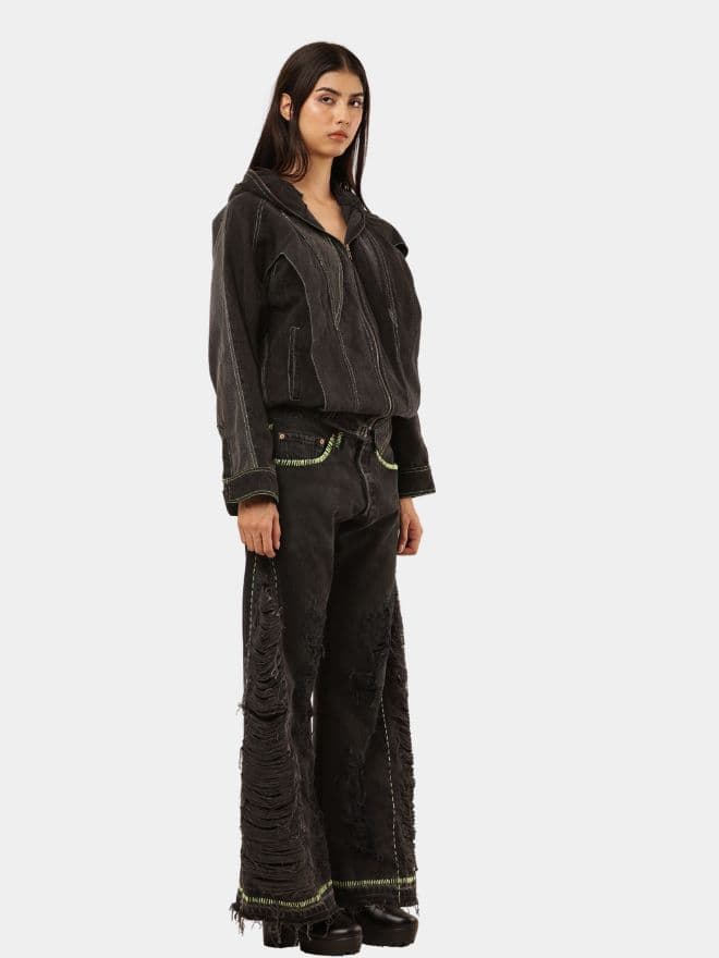 Levi's Double-Layer Distressed Flare Pants thumbnail 4