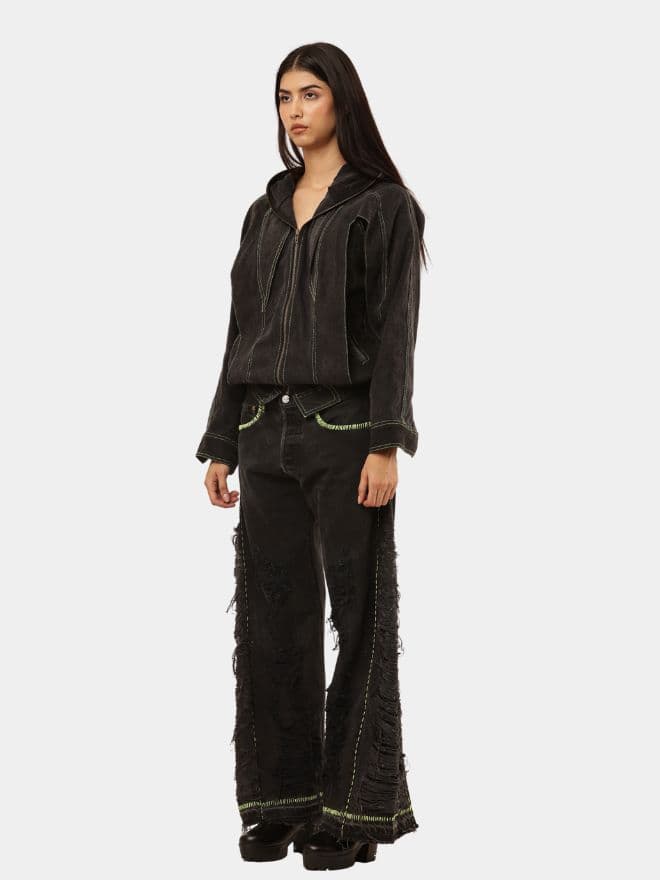 Levi's Double-Layer Distressed Flare Pants thumbnail 3