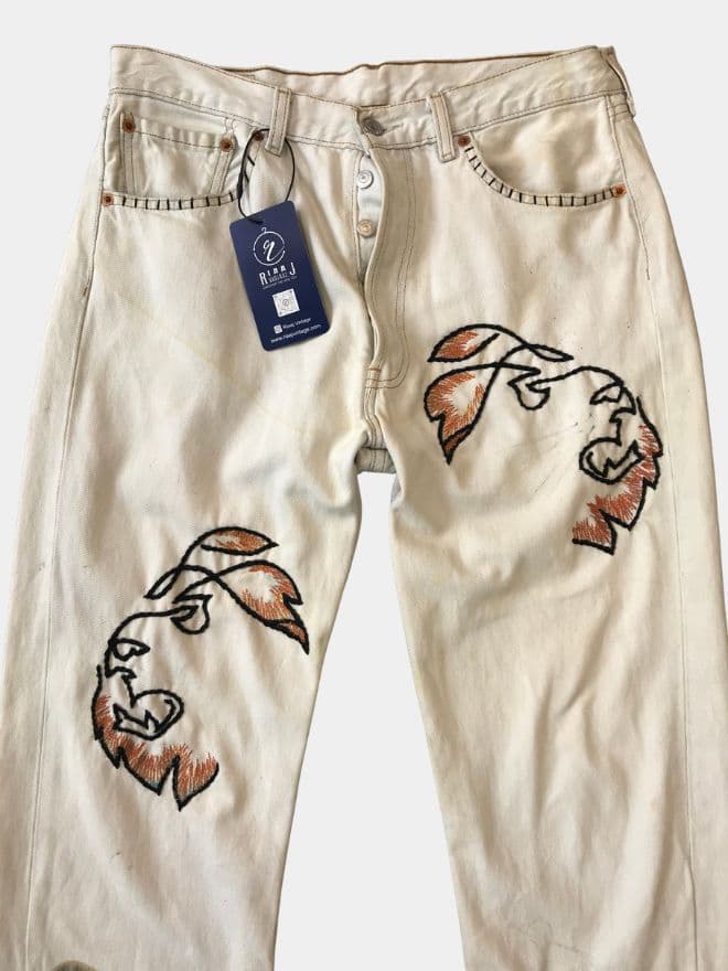 Off-White Levi’s 501 with Lion & Anchor Embroidery thumbnail 4