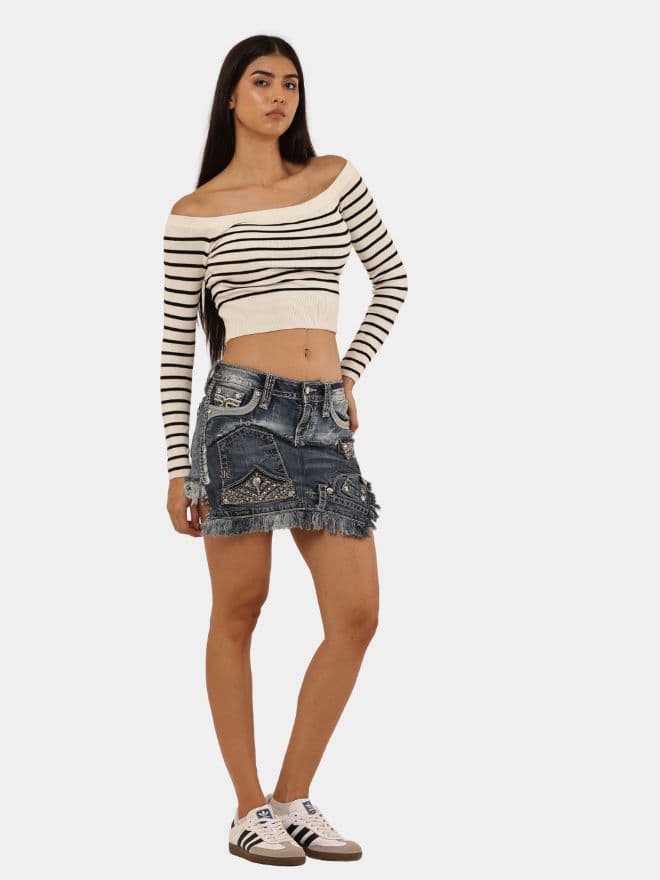 Miss Me Jeans Recrafted Mini Skirt — image 1 of 6