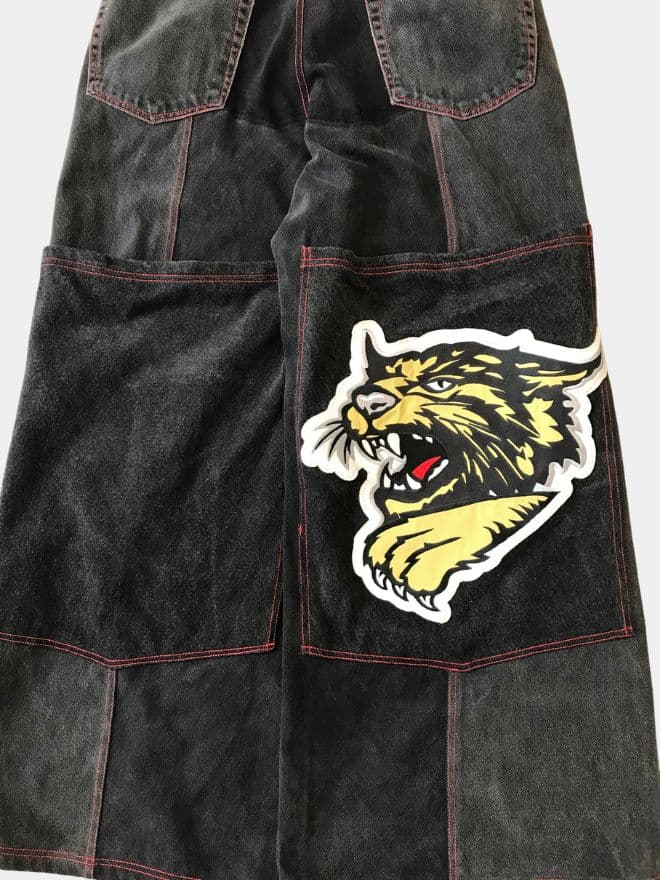 Y2K RAV Skater Patchwork Denim Pants thumbnail 4