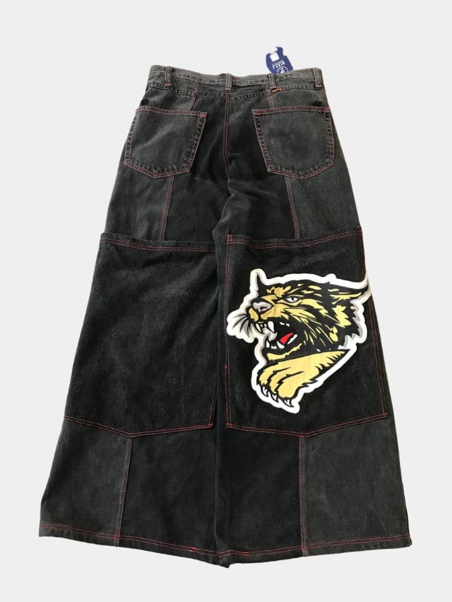 Y2K RAV Skater Patchwork Denim Pants alternate