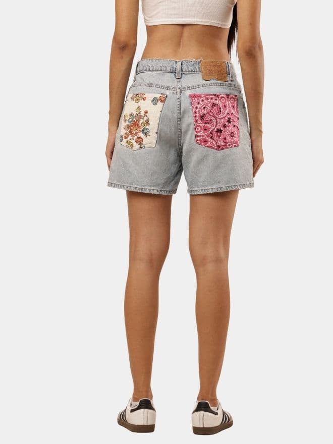 Levi’s Shorts with Hand-Embroidered & Bandana Patch thumbnail 3