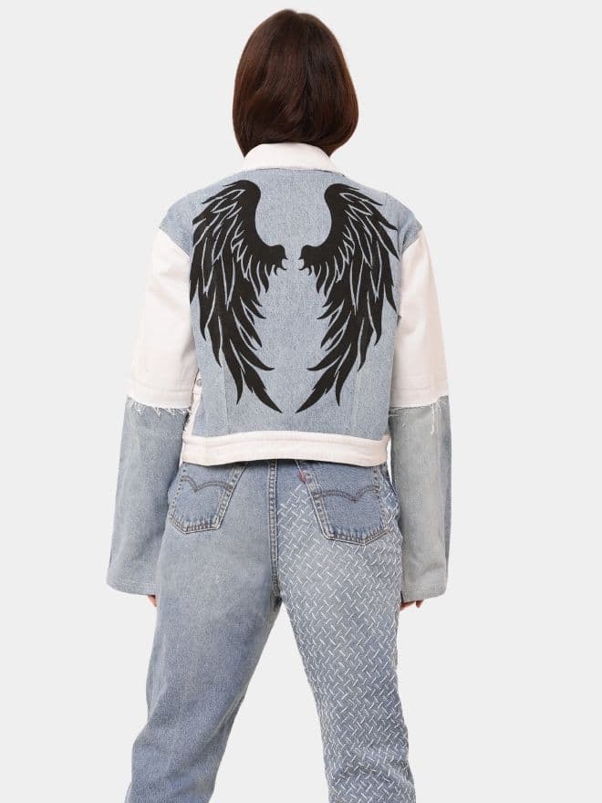 Wing Graphic Denim Jacket thumbnail 2