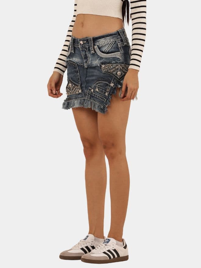 Miss Me Jeans Recrafted Mini Skirt thumbnail 4