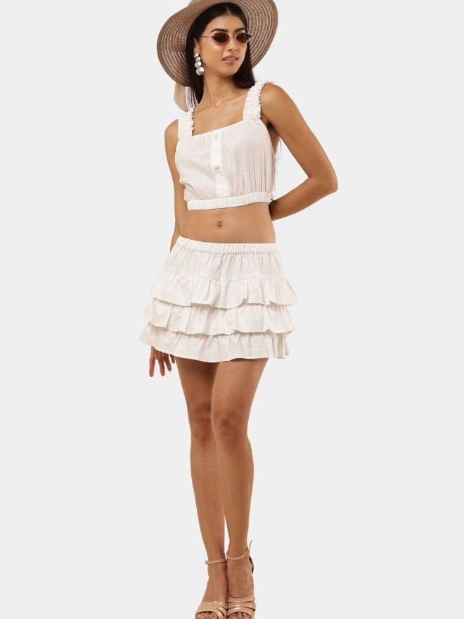 Pure White Recycled Vintage Co-Ord Set thumbnail 2