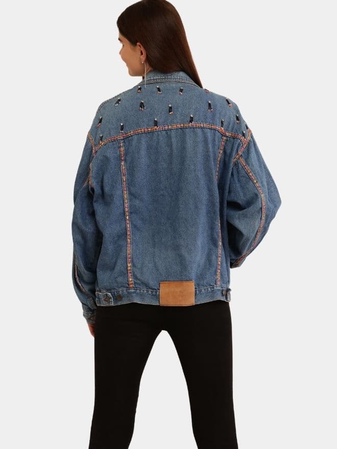 Reborn Embroidery Reworked Denim Jacket thumbnail 2