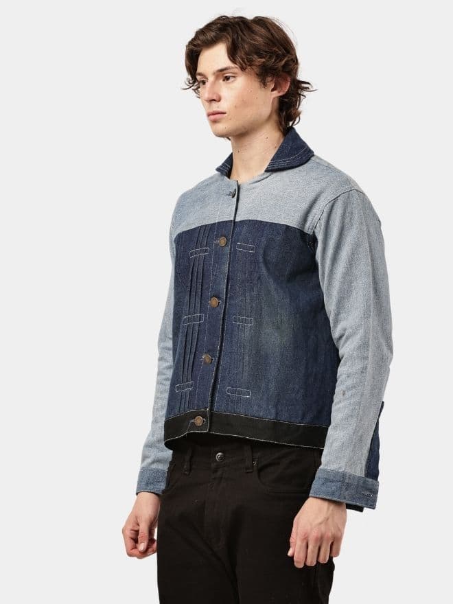 Vintage Duo-Tone Denim Jacket thumbnail 4