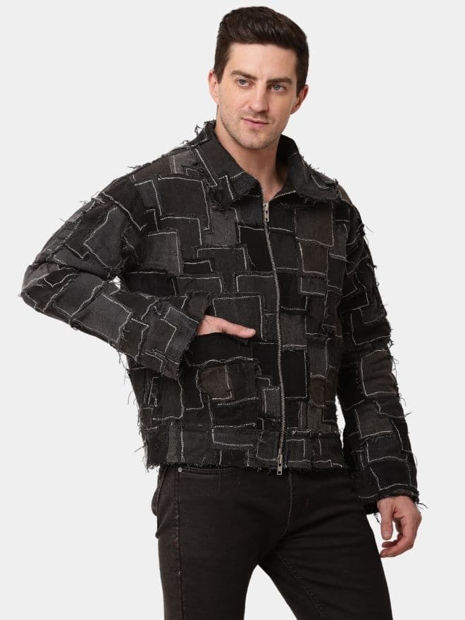 Monochrome Patch Jacket