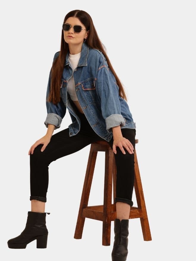 Reborn Embroidery Reworked Denim Jacket thumbnail 4