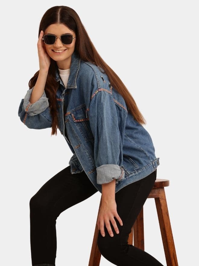 Reborn Embroidery Reworked Denim Jacket thumbnail 3