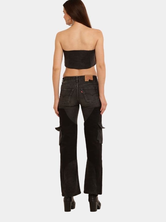Reworked Bandana & Vintage Black Denim thumbnail 2
