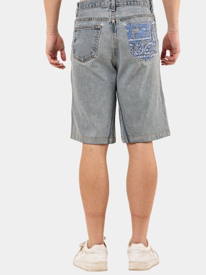 Reworked Bandana Patch Denim Jorts thumbnail 2