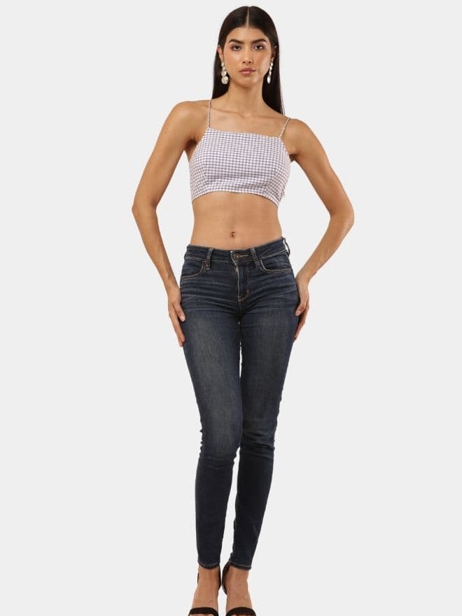 Shirt Check Crop Top thumbnail 4