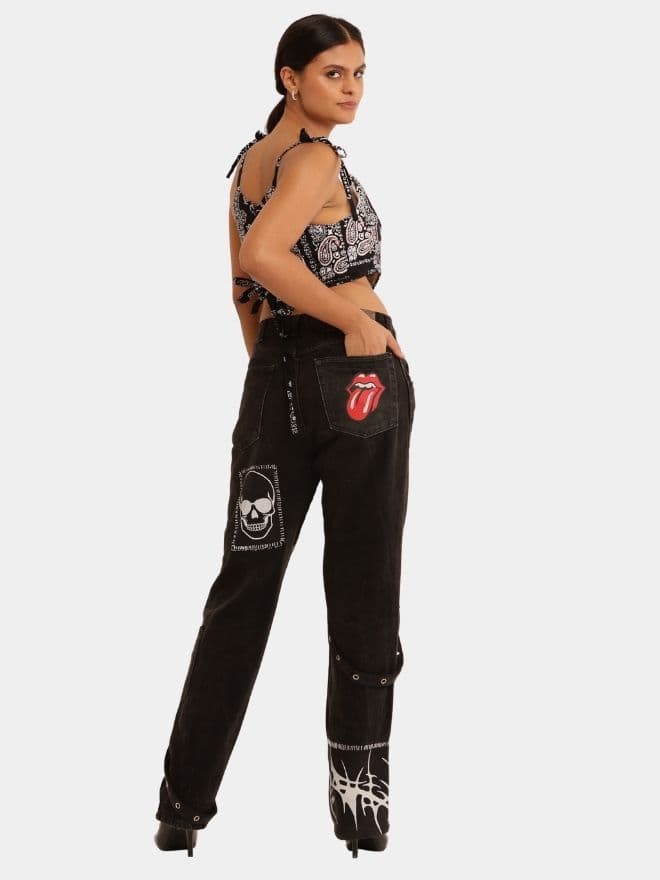 Gothic Bandana Set – Black Bandana Corset thumbnail 2