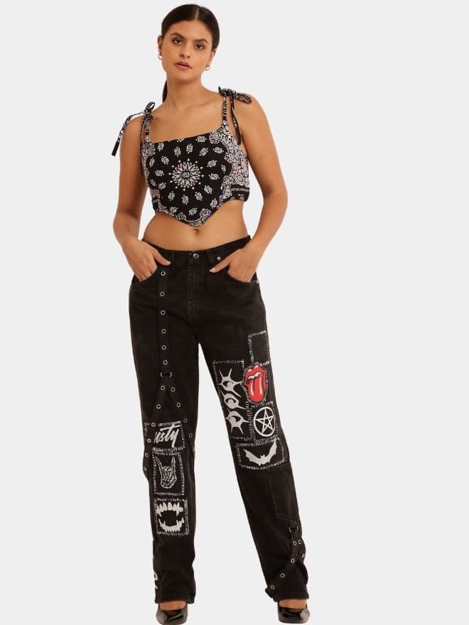 Gothic Bandana Set – Black Bandana Corset thumbnail 4