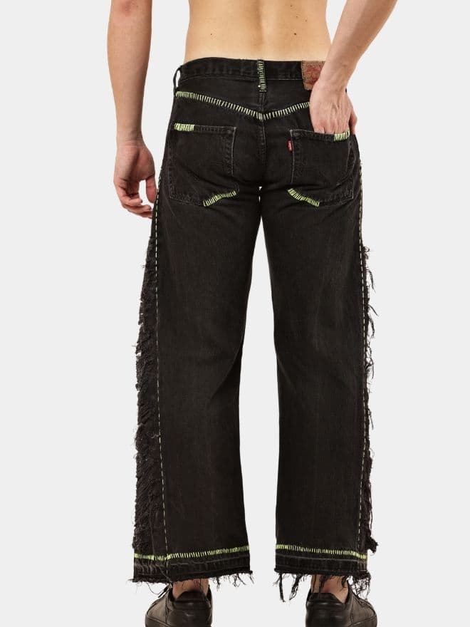 Levi’s Baggy Panel Denim – Neon Hand Embroidery — image 1 of 13