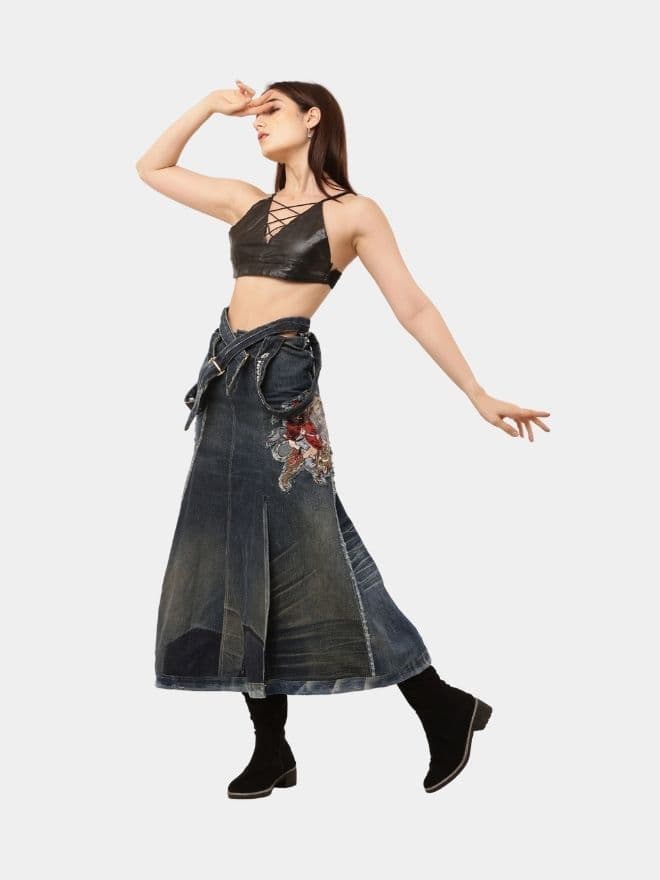 Nomad Denim Skirt — image 1 of 8
