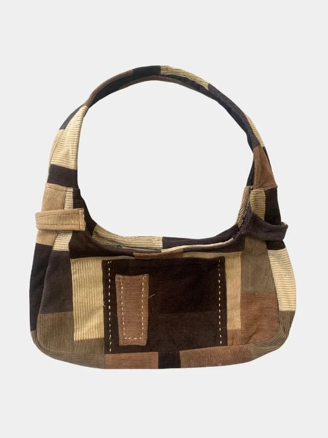 Corduroy Patchwork Hobo Bag — image 1 of 2