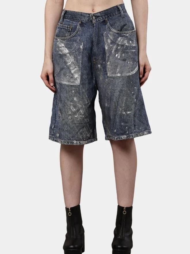 Levi’s Silver Foil Jorts — image 1 of 15