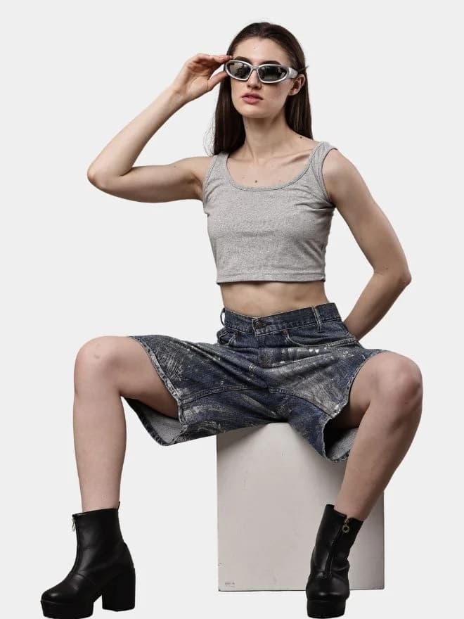 Levi’s Silver Foil Jorts thumbnail 3