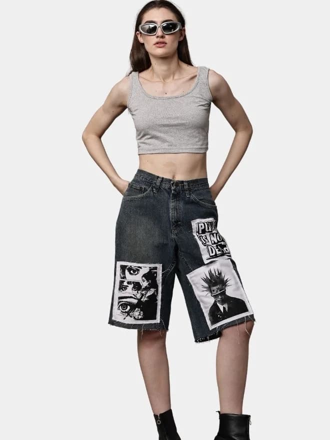 Wrangler Graphic Patch Jorts thumbnail 3