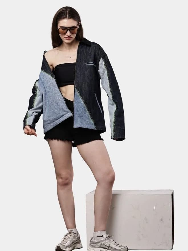 Denim Jacket with Contrast Thread Work thumbnail 2
