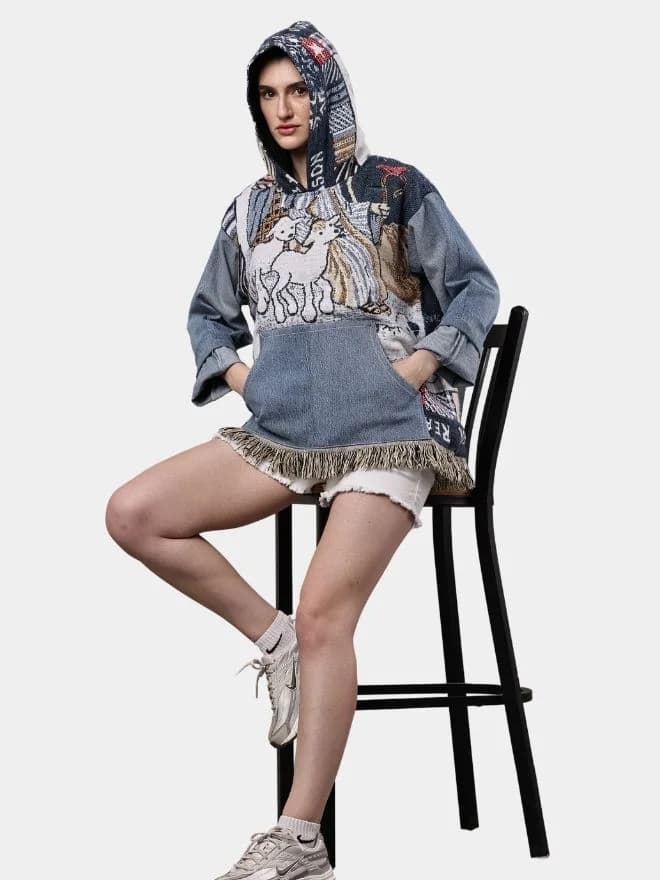Tapestry & Denim  Hoodie thumbnail 4