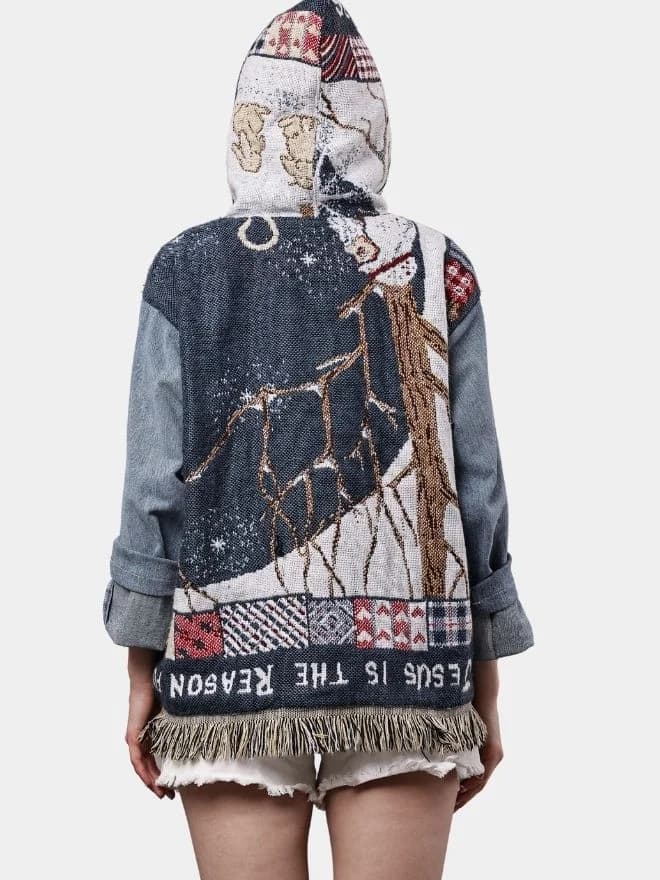 Tapestry & Denim  Hoodie thumbnail 3