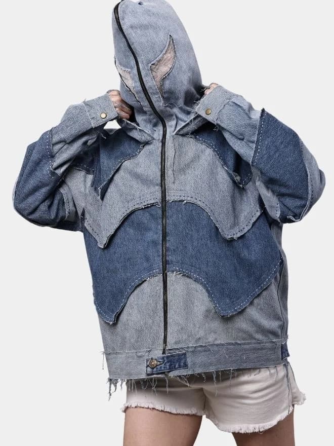 Double Hood Denim Jacket — image 1 of 20