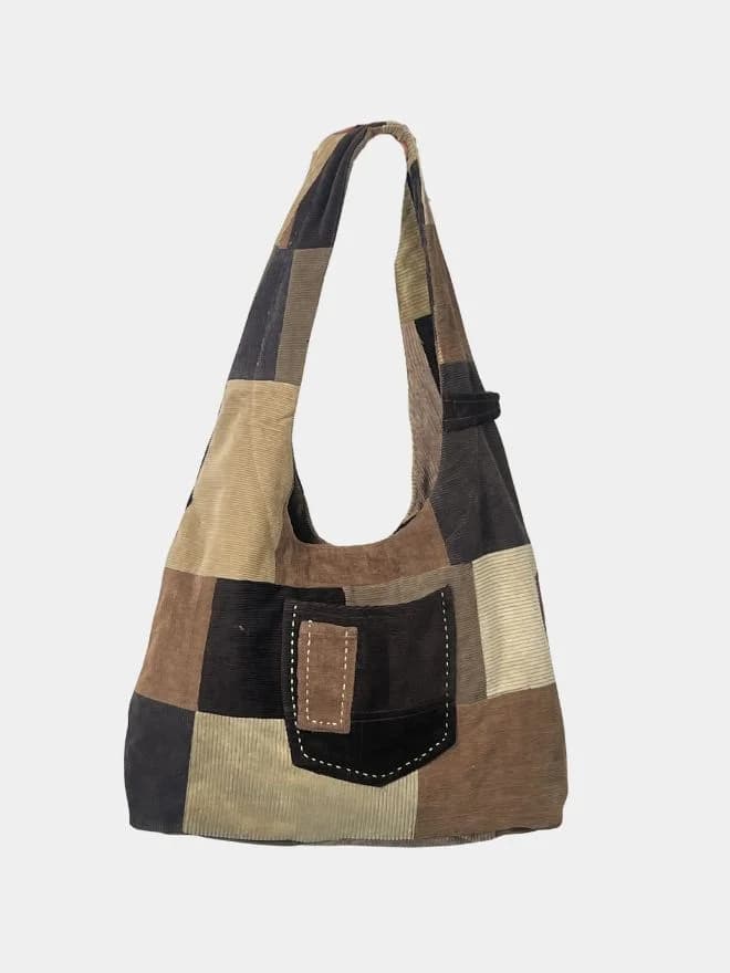Canvas & Corduroy Patchwork Tote Bag — image 1 of 2
