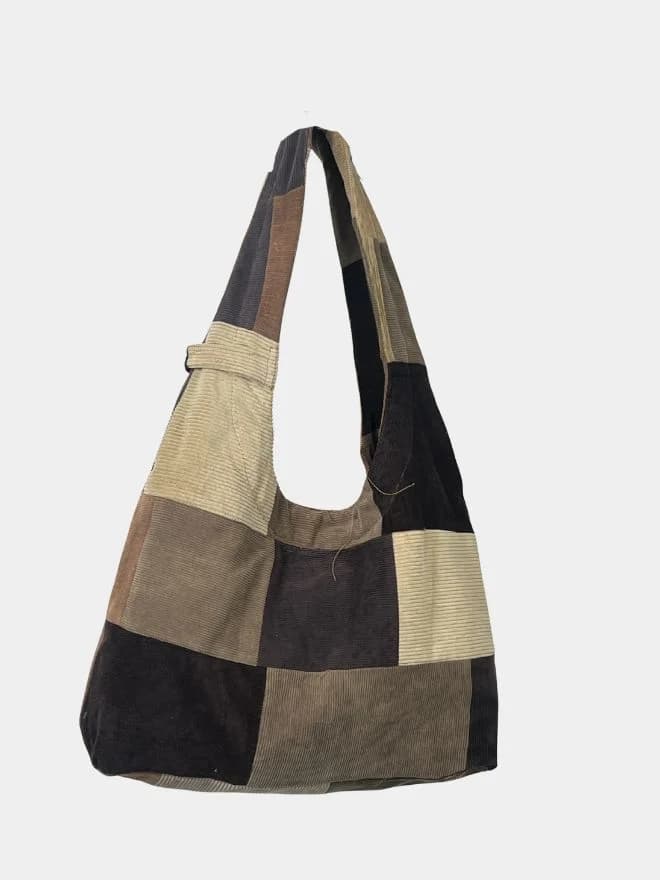 Canvas & Corduroy Patchwork Tote Bag thumbnail 2