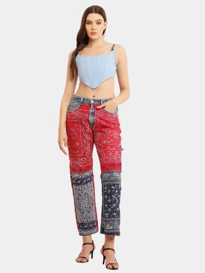 Punk Bandana Levi’s Jeans & Reworked Polo Corset Set thumbnail 4