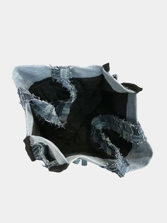 Weave Belt Upcycled Denim Bag thumbnail 2