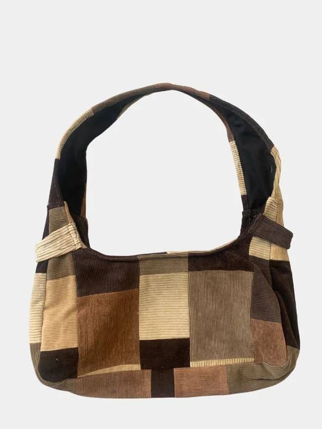 Corduroy Patchwork Hobo Bag thumbnail 2