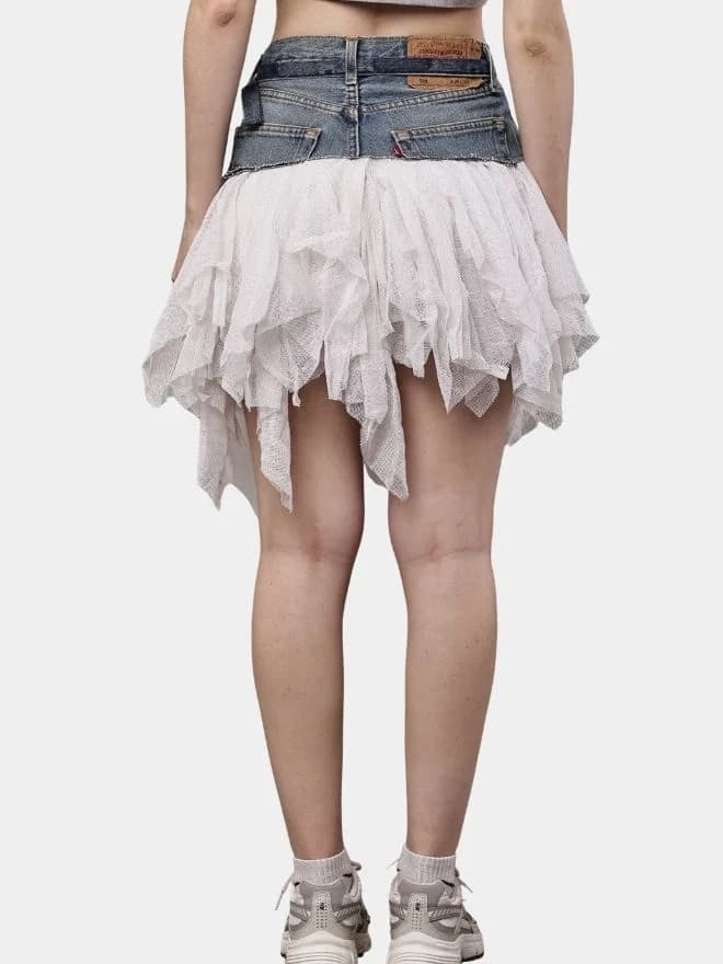 Levi’s Denim & Mesh Layered Skirt — image 1 of 14