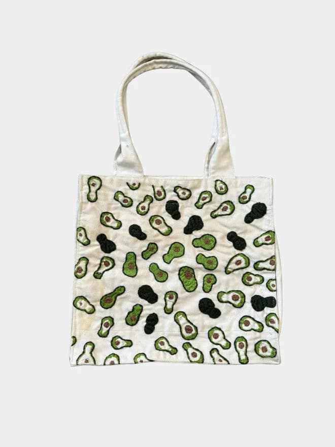 Retrovocado Hand-Embroidered Vintage Denim Tote — image 1 of 2