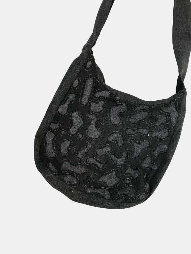 Raw Cut Patchwork Black Tote Bag thumbnail 3