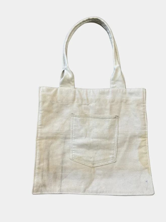 Retrovocado Hand-Embroidered Vintage Denim Tote thumbnail 2