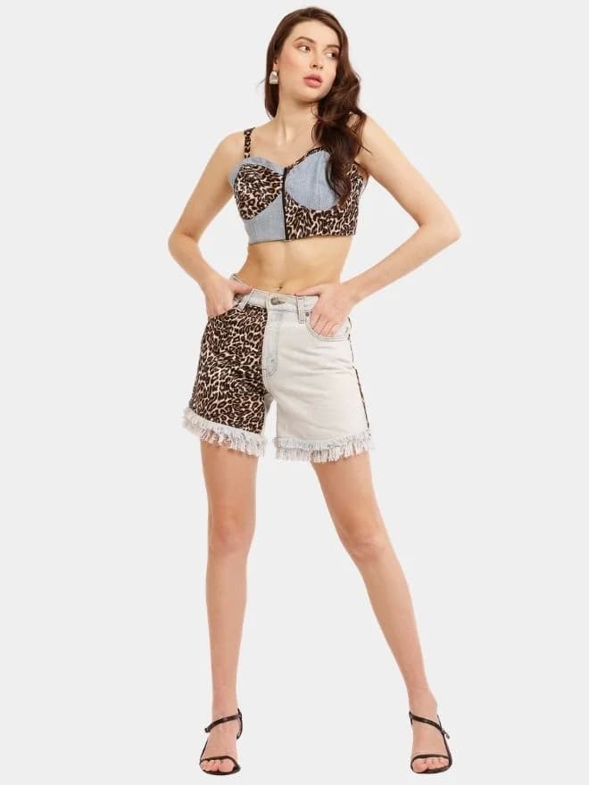 Leopard Print Denim Reworked Co-Ord Set thumbnail 4