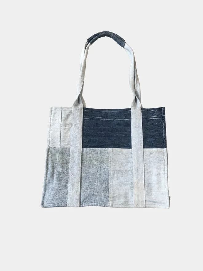 Handmade Denim Patchwork Tote Bag — image 1 of 4
