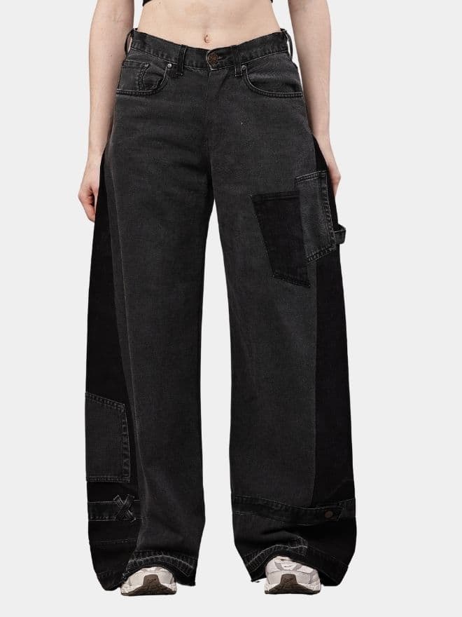 Dual-Tone Baggy Carpenter Pants — image 1 of 10